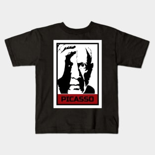 Pablo Picasso in Line Art Kids T-Shirt